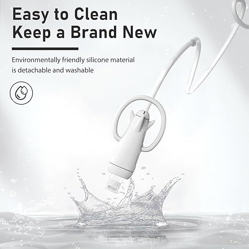 Miniatura 5 de CameCosy Funda protectora de cable 2 en 1 compatible con iPhone, Android, cable USB tipo C, 2 piezas de silicona estirable para ahorro de cables de