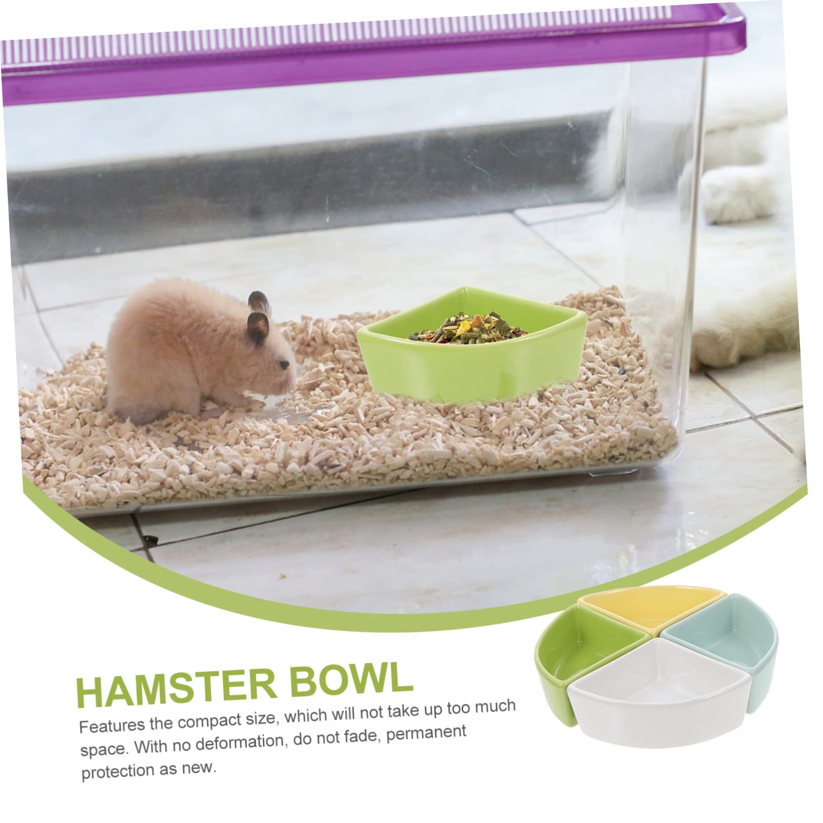 Keramik Hamster Futternapf 4 Stück, Glatte Oberfläche