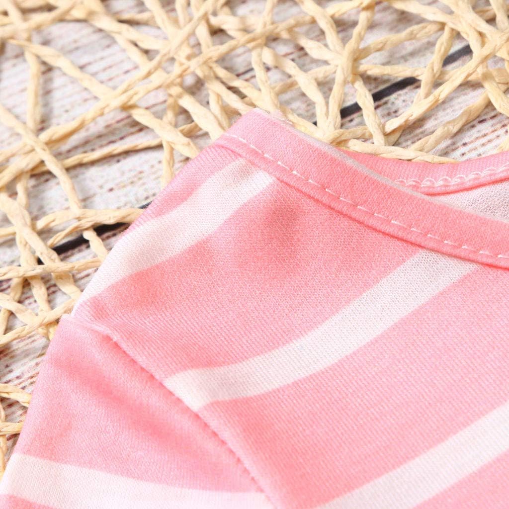 Toddler Girls Striped Maxi Dress with Pockets Short Sleeve Flowy Long Dresses Crewneck Summer Kids Casual Wedding Dress - Image 5