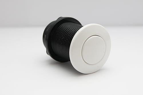 Miniatura 2 de Presair - Kit de interruptor de aire superior para fregadero con salida única, botón blanco para eliminación de basura, número de pieza