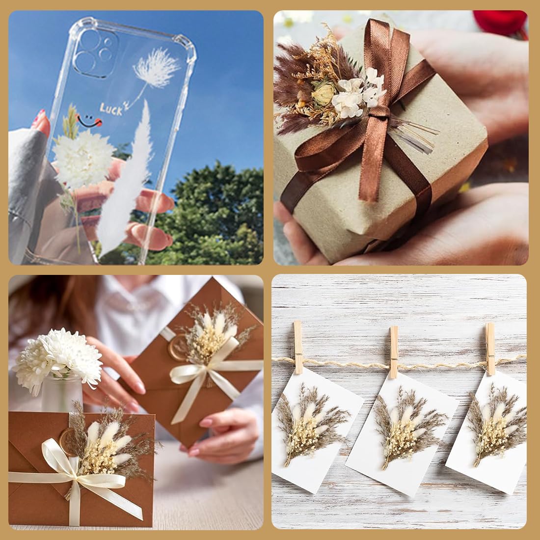 Fiori Secchi Naturali Per Artigianato - Set Decorativo Per Resina, Scrapbooking E Gioielli - Foto 6