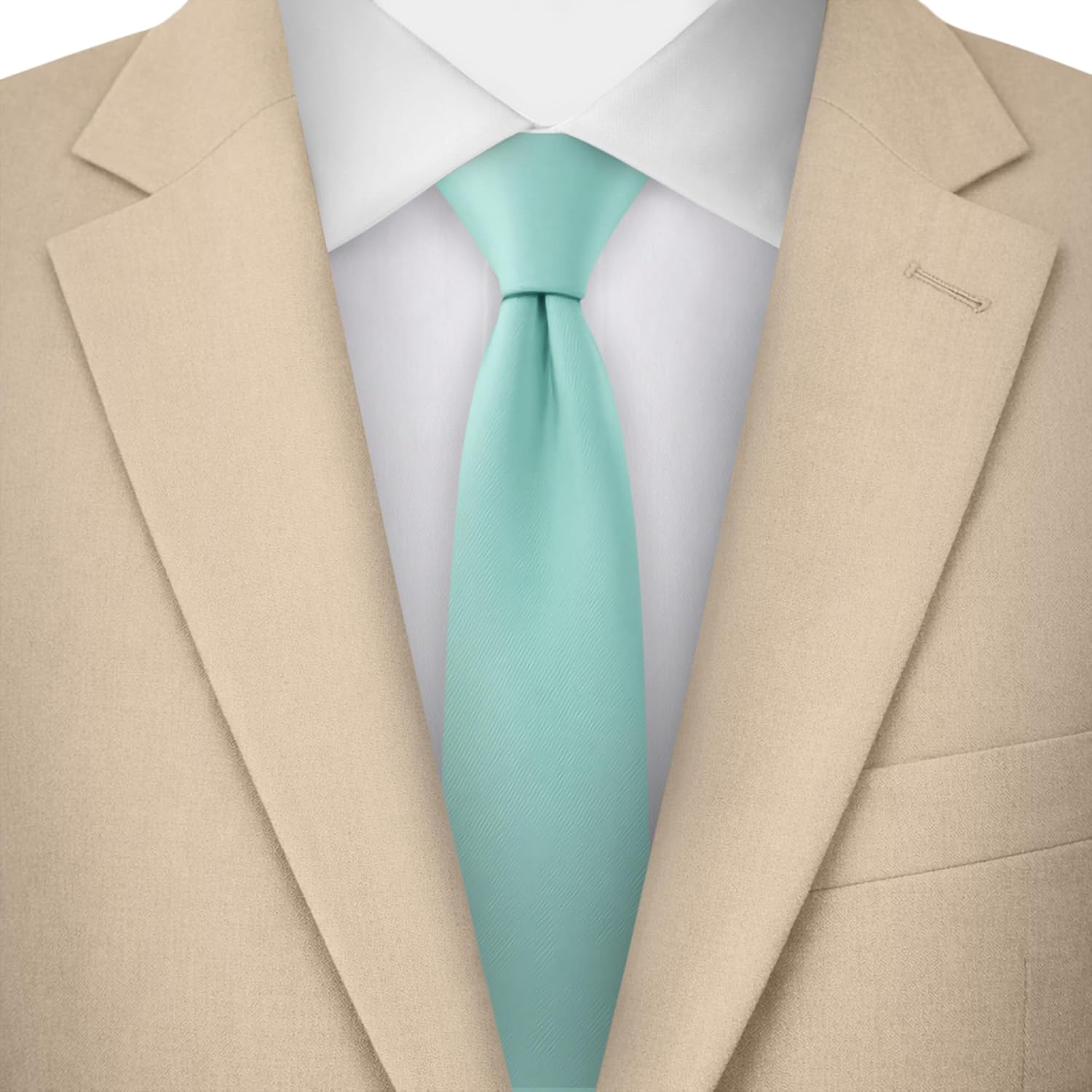 Jacob Alexander Men's Skinny Width 2" Solid Color Tie - Image 2