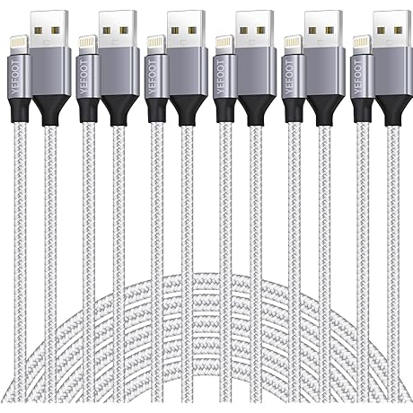 [Apple MFi Certified] Takagi Lightning Cable 6Pack for Fast Charging