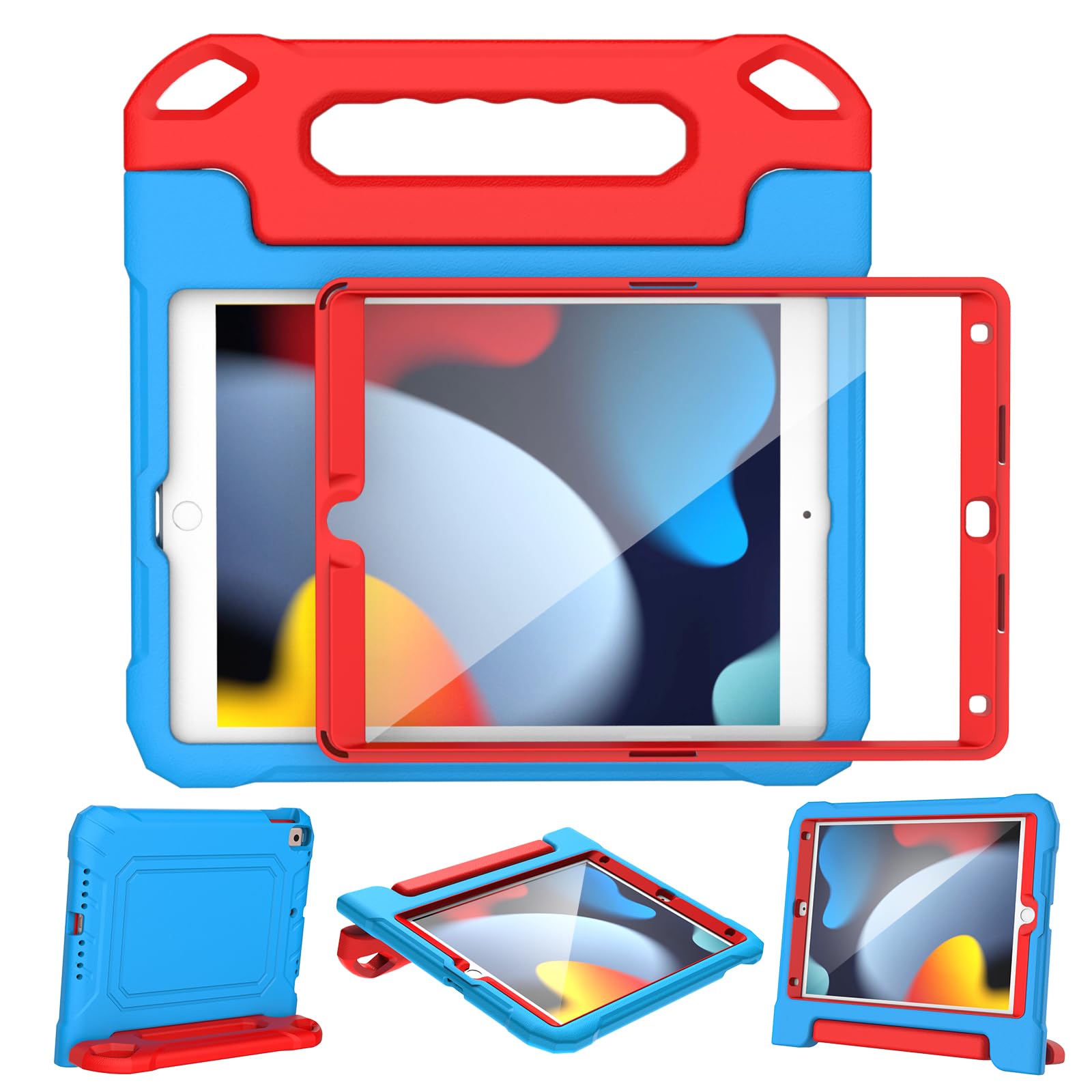 YIHE Kids Case for iPad 10.2 Inch 9th/8th/7th Generation 2021/2020/2019, iPad Pro 10.5 & iPad Air 3, Shockproof Handle Stand Kids Case with Screen