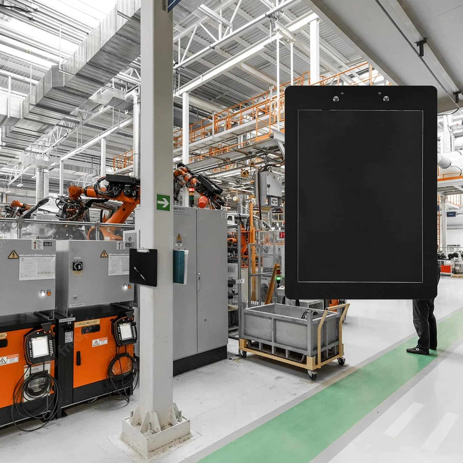 6 Pack Magnetic Clipboards with Pen Holder 9X 12.5 Black Clip Board with Low Profile Letter Size Clipboards Nursing Clipboard Foldable Forklift Clipboard for Refrigerator Office Classroom(6)