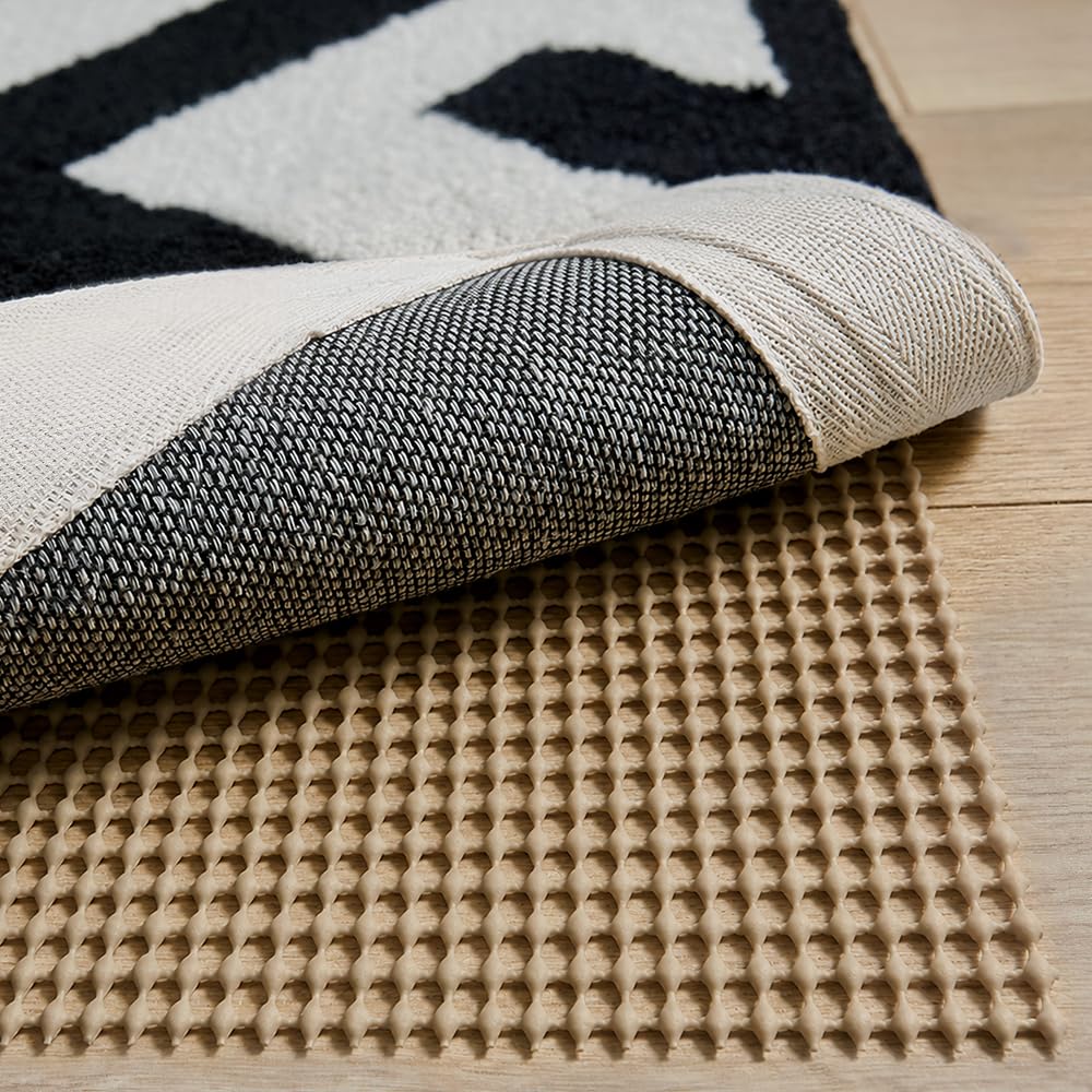 GORILLA GRIP® Slip Resistant Rug Pads for Hardwood Floor, Beige