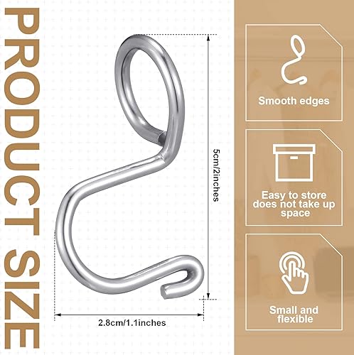 Miniatura 2 de Sosation 45 ganchos extensores para colgar ropa, ganchos para ahorro de espacio, ganchos de metal, mini gancho en cascada, clips extensores para