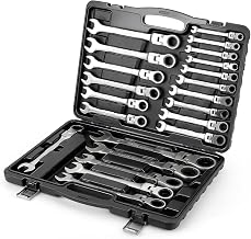 Walter Stahl 22-Piece Ratchet Spanner Set Flexible Combination Spanner | 6-32mm with flex head and ratchet, 72 teeth, Cr-V steel, for auto and industrial maintenance