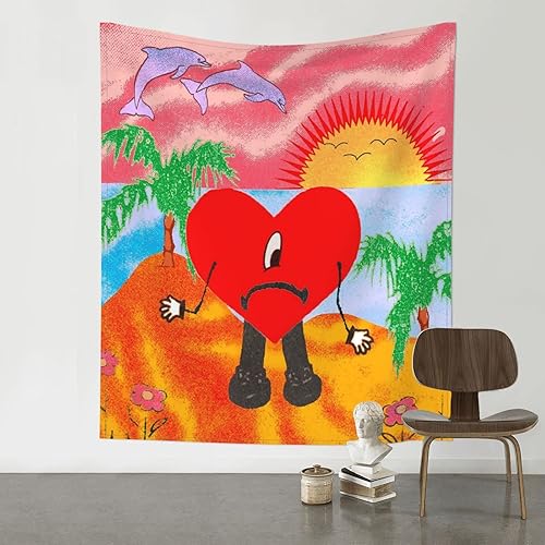 GENKO Tapiz para habitación, dormitorio, colgar fotos, decoración de música latina, 60 x 51 pulgadas