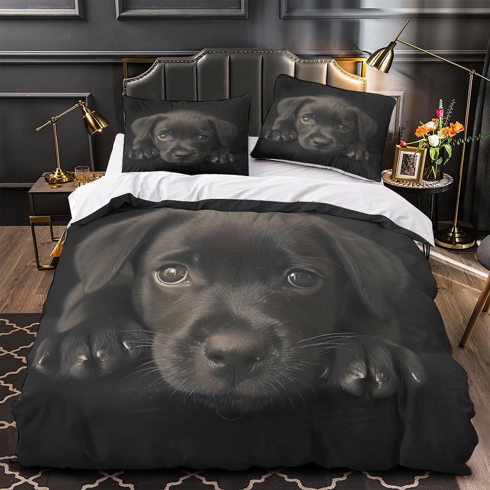 Housse de couette rhinocéros africain 200x200 parure de lit double imprimé 3D