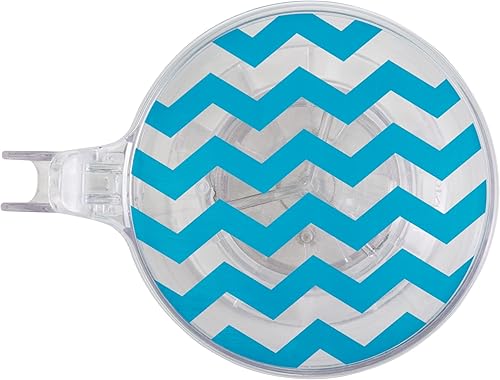 Miniatura 2 de BonJour Cafetera inteligente de plástico sin BPA, 19.5 onzas, Chevron azul, aguamarina