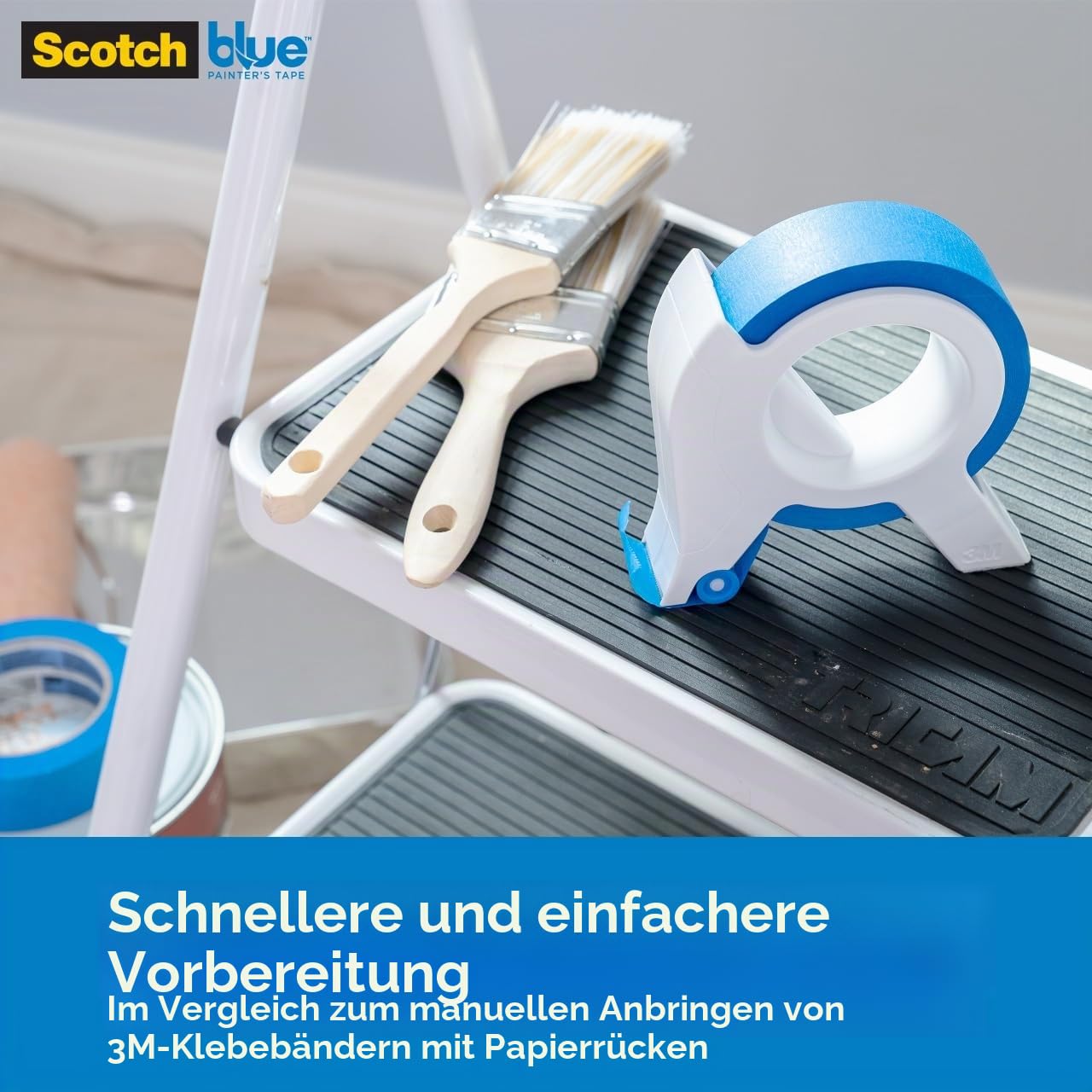 ScotchBlue TA3-SB Malerband-Applikator, blau, mit 1 Starterrolle, 3,6 cm x 20 m