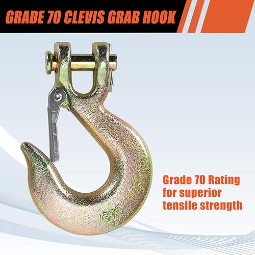 Miniatura 2 de Gancho deslizante de horquilla de 38 pulgadas con pestillo, gancho de cadena de acero forjado G70 adecuado para cadena de alta resistencia para