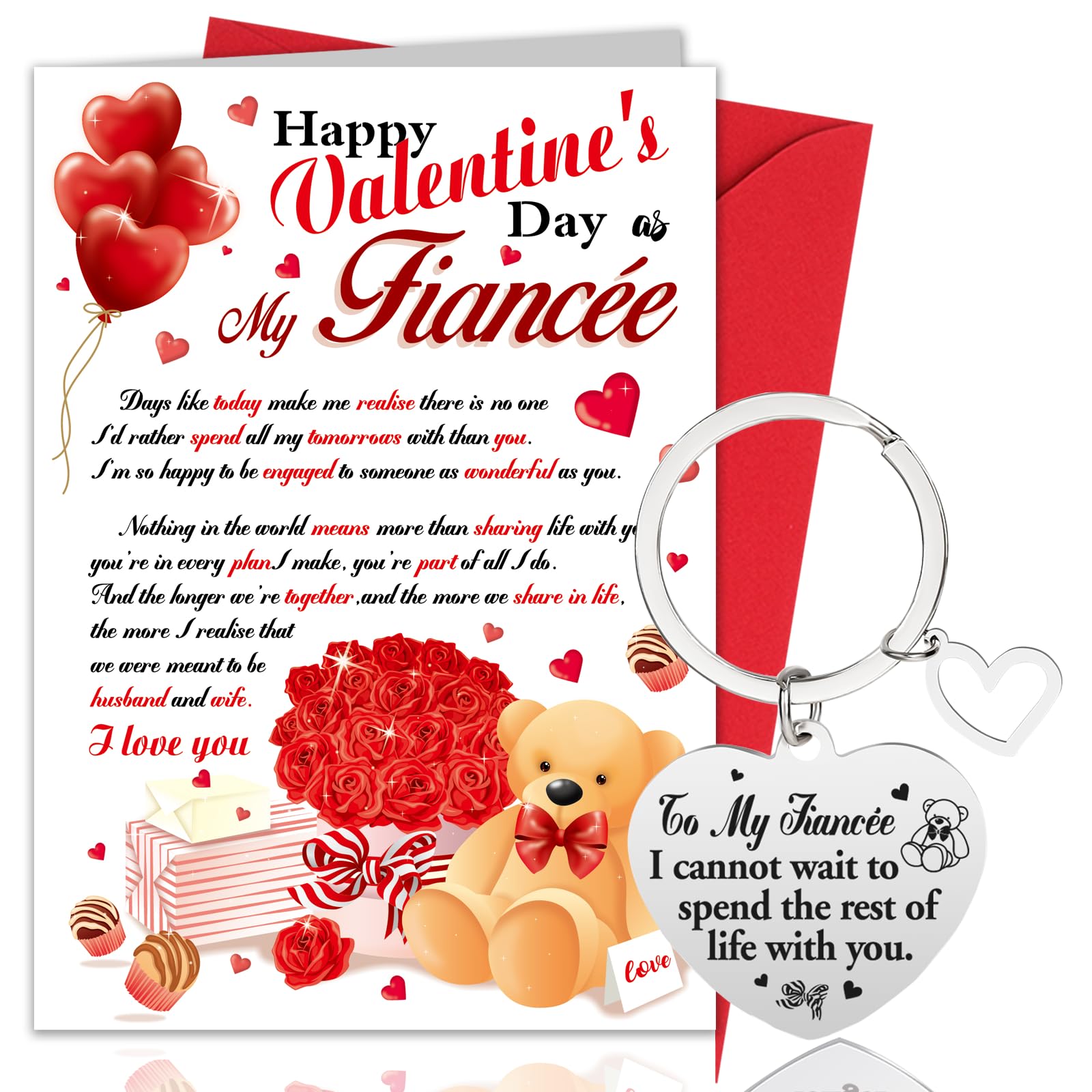 HOWAF Valentines Card for Fiancée