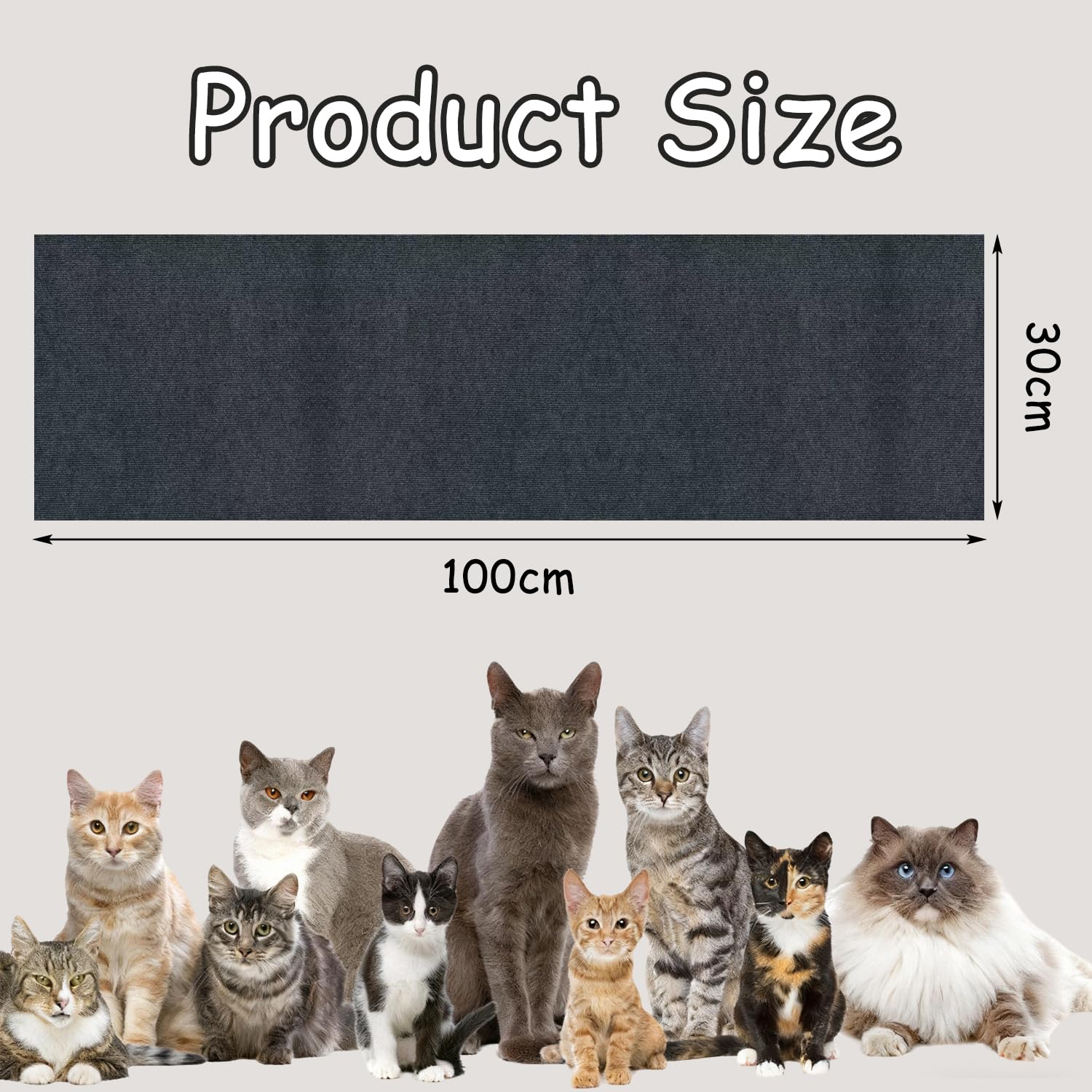 Xynovate Tappetino Tiragraffi Adesivo per Gatti, Protezione Divano Graffi Gatto, DIY Tiragraffi per Gatti, Riutilizzabile e Tagliabile, Ideale per Divani, Mobili e Pareti, Tiragraffi Divano