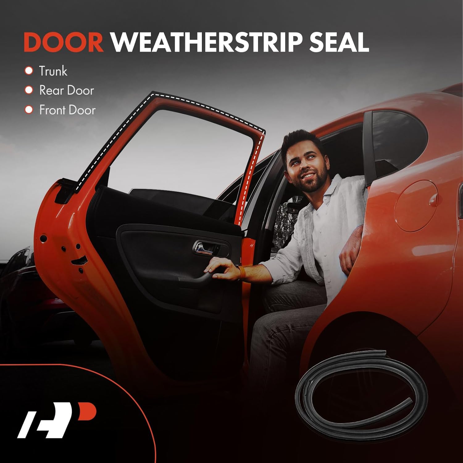 A-Premium Front or Rear Left or Right Car Door Weather Stripping Seal Strip Compatible with Jeep XJ Series Cherokee 1984-1996, Wagoneer 1984-1990, MJ Series Comanche 1986-1992