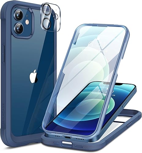 Miniatura 210 de Miracase Funda para iPhone SE de 3ª/2ª generación 2022 2020 de cuerpo completo con protector de pantalla de vidrio integrado, resistente protección