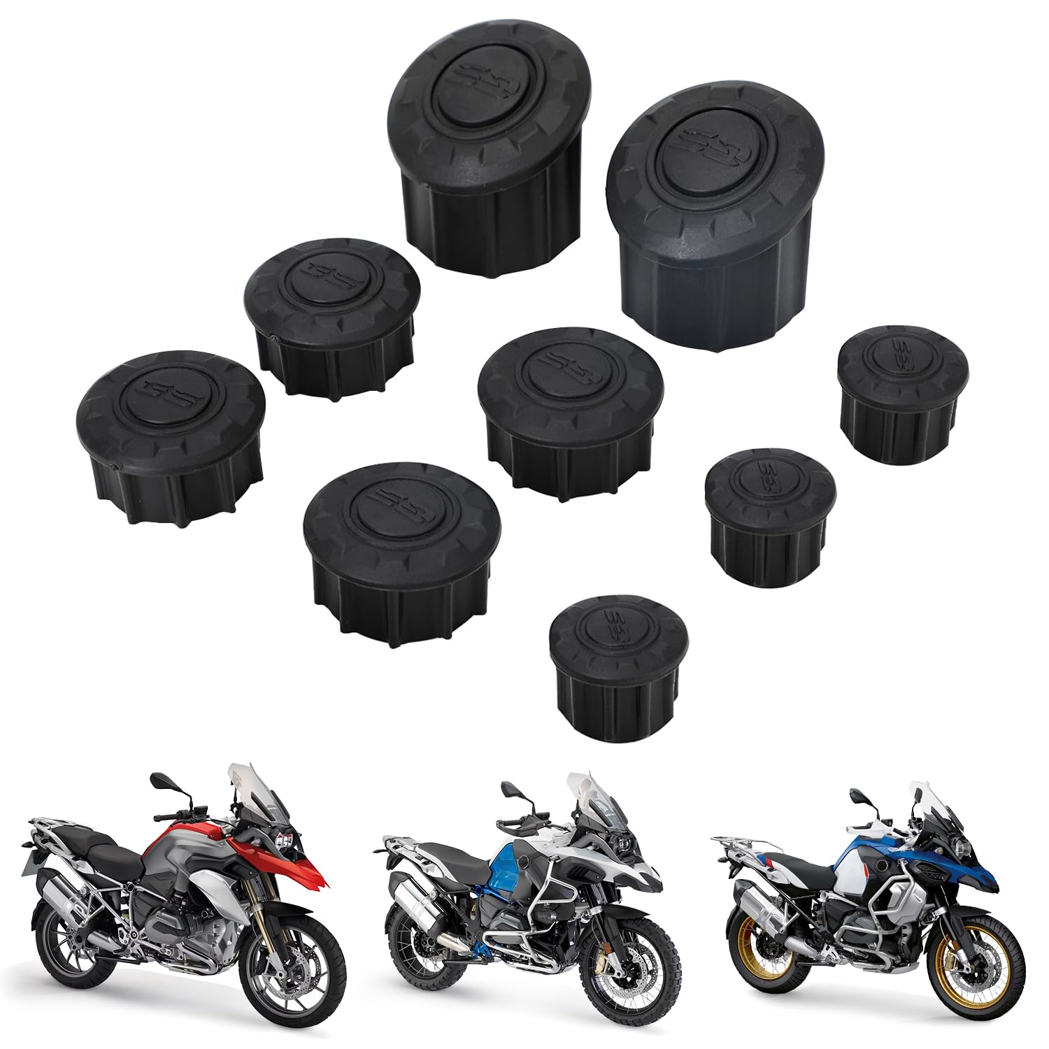 Cache-trous de cadre de moto pour R1200GS R1250GS R1200 GS (9 pièces)