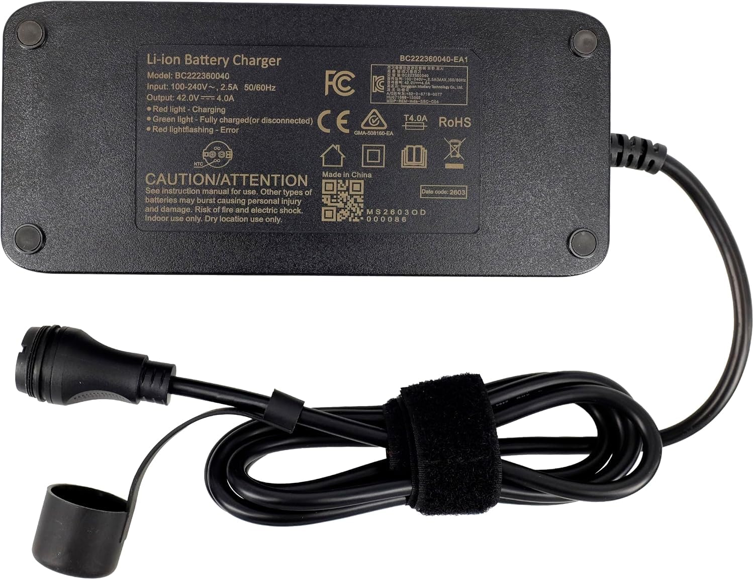 PowerSmart Caricatore da 42 V 4 A per Specialized 98916-5640 5641 5643| 36 V