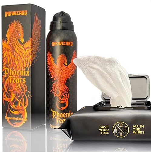 Miniatura 8 de CleanSkin 80 unidades Toallitas limpiadoras para tatuajes todo en uno solución para curar y limpiar tatuajes jabón verde para tatuajes tinta de