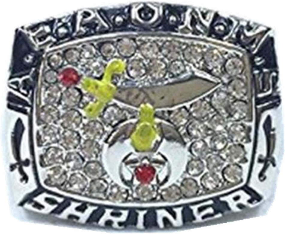 TUOYUShriner Master Mason Past Master Masonic Championship Rings Size 11 (Shriner)