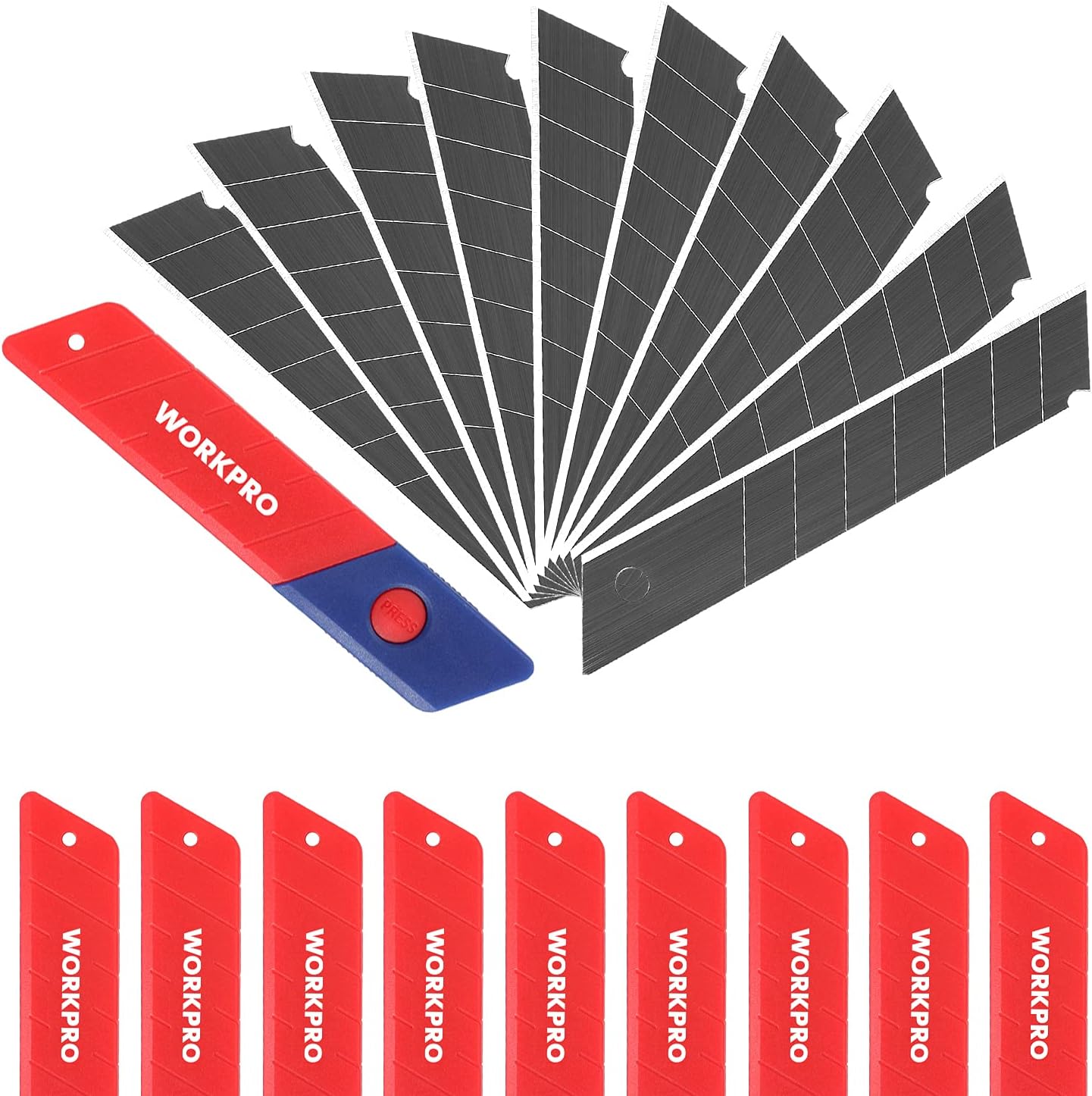 18mm Snap-off Blades, SK5 Steel Replacement Blade Fits all 18mm Utility Knife & Box Cutter, Pack of 100