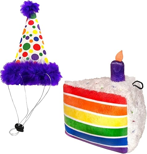 Huxley Kent Funfetti - Juguete para perro y sombrero de fiesta para el día de la corteza pequeño