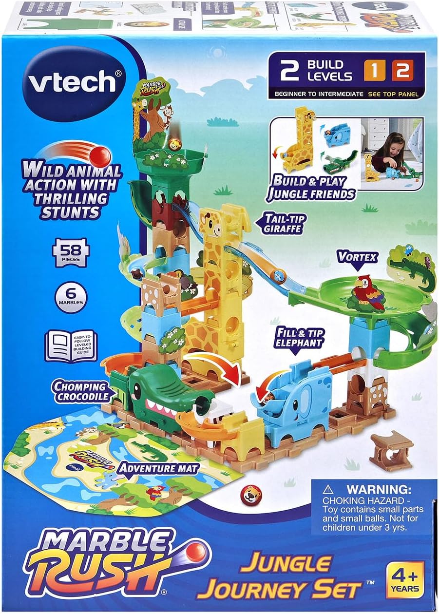 VTech Marble Rush Jungle Journey Set Preschool Marble Run Toy