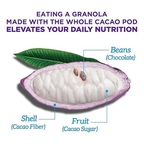 Miniatura 6 de Blue Stripes Granola de cacao entero con mantequilla de maní y plátano, 8 onzas