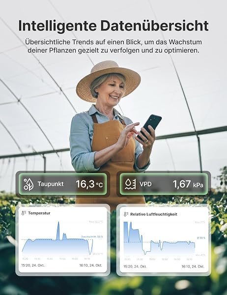 X-SENSE WLAN Hygrometer-Thermometer mit SBS50-Basisstation, Smart Temperatursensor für Innenraum-Temperatur & Luftfeuchtigkeit, App-Benachrichtigungen, 4 Sensoren & 1 Basisstation,STH0B41 - 3