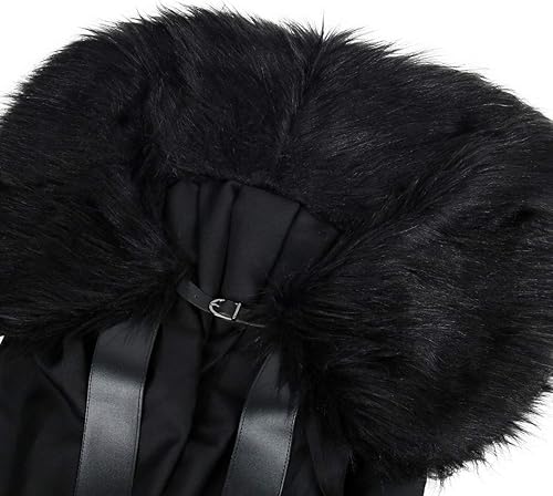 Miniatura 7 de AMNPOLEN Jon Snow Knights - Disfraz de caballeros para adultos, hombres, tronos, Halloween, cosplay, medieval, color negro, de poliuretano, para