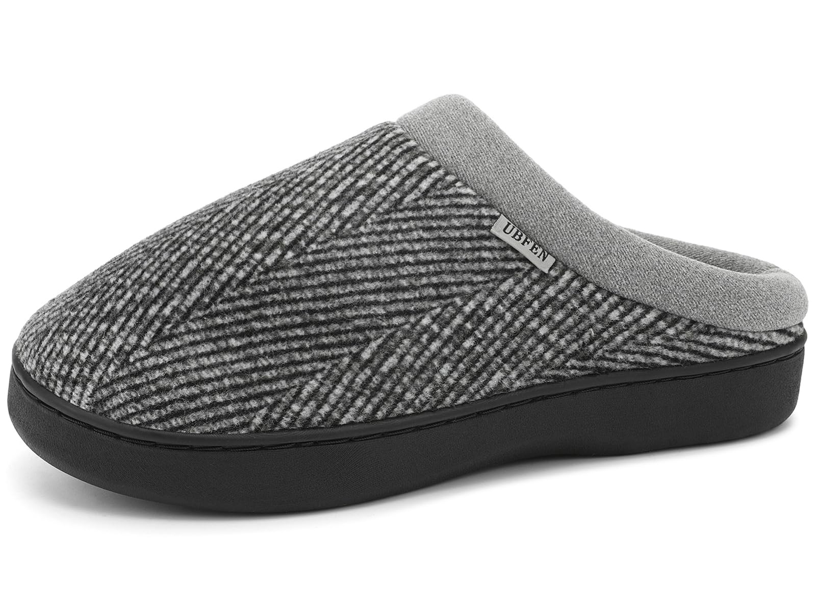 UBFEN Mens Womens Slippers Classic Plaid Winter Warm with Memory Foam Fluffy House Shoes Platform Indoor Bedroom