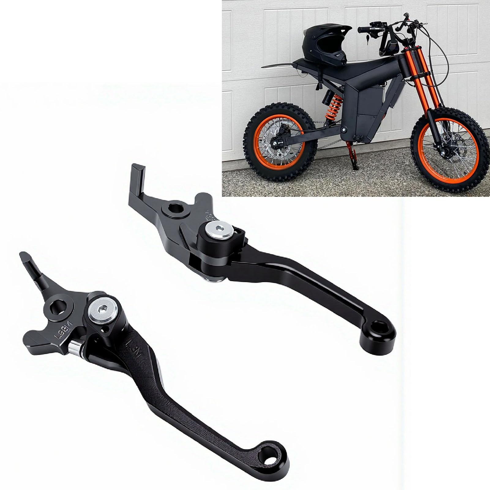 Cocoarm Leva Frizione Freno Elettrica per Bici da Cross, Leva Maniglia Freno Regolabile in Lega di Alluminio, Finitura Anodizzata, Funzionamento Regolare, Frenata Efficiente, Sostituzione Diretta