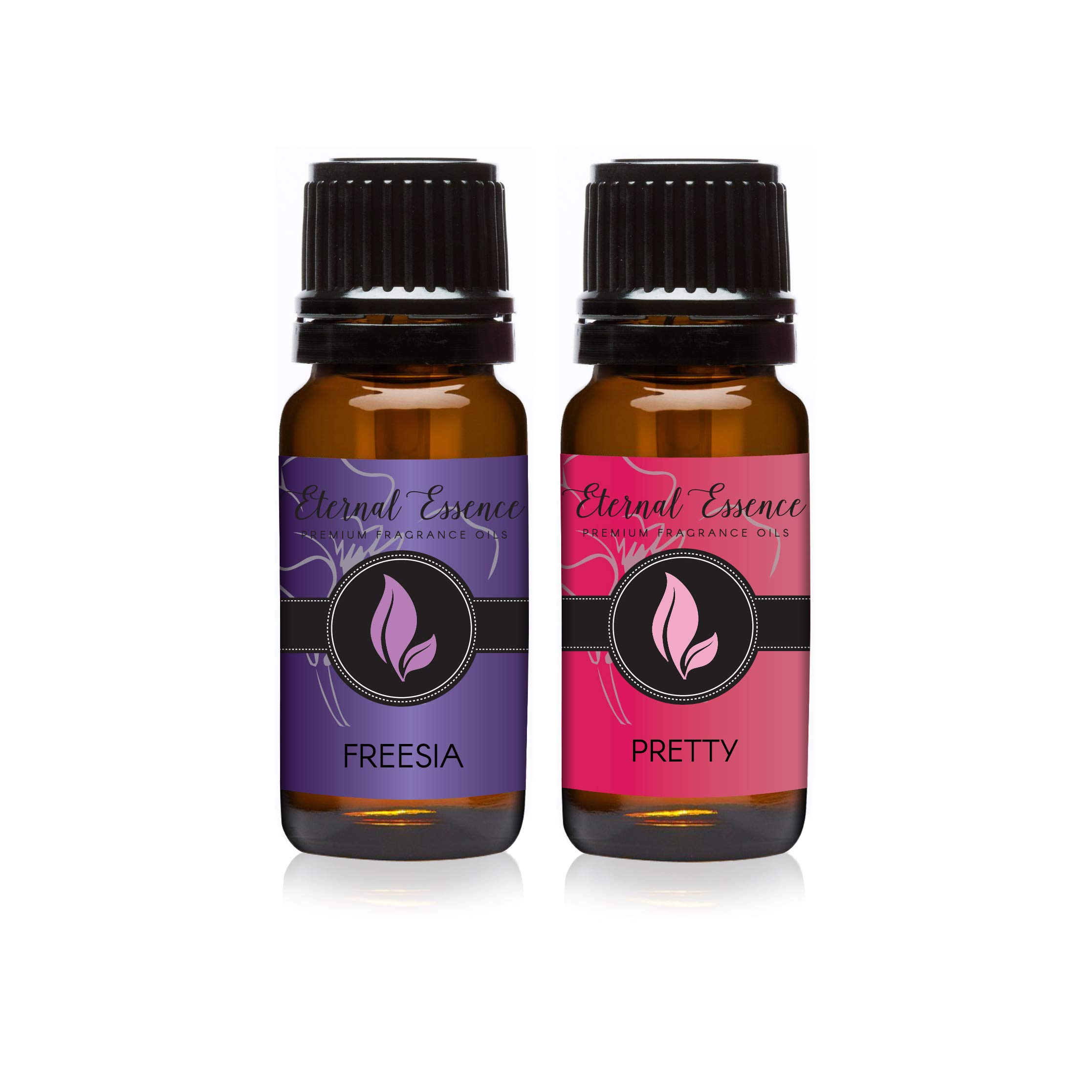 Eternal Essence Oils 2 Pack 10ml Premium Fragrance Oil - Freesia &amp; Pretty - for Candle, Soap Making, Aromatherapy, Diffusers, Home Care, &amp; Humidifiers