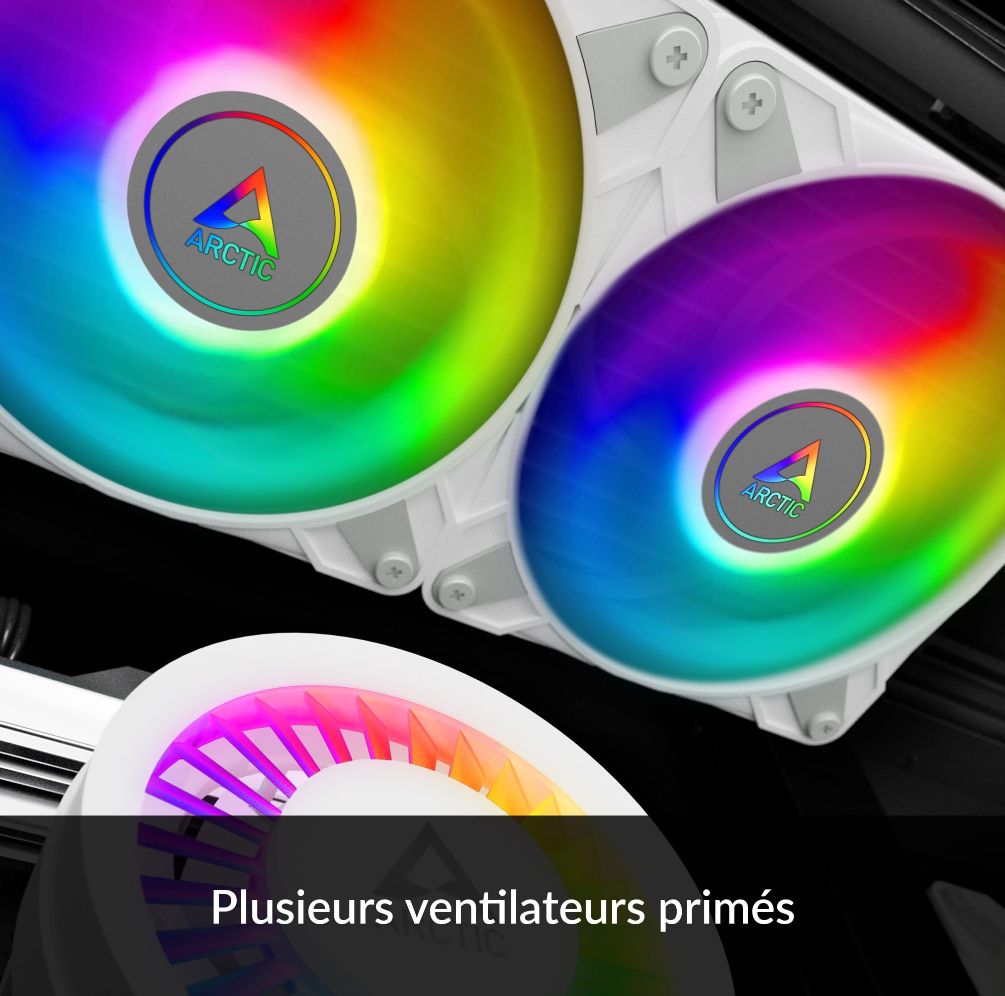 ARCTIC Liquid Freezer III 280 A-RGB - PC à refroidissement par eau, refroidisseur d’eau tout-en-un pour processeur AIO, Compatible Intel LGA1851/1700 et AMD AM5/4, Pompe à commande PWM efficace -