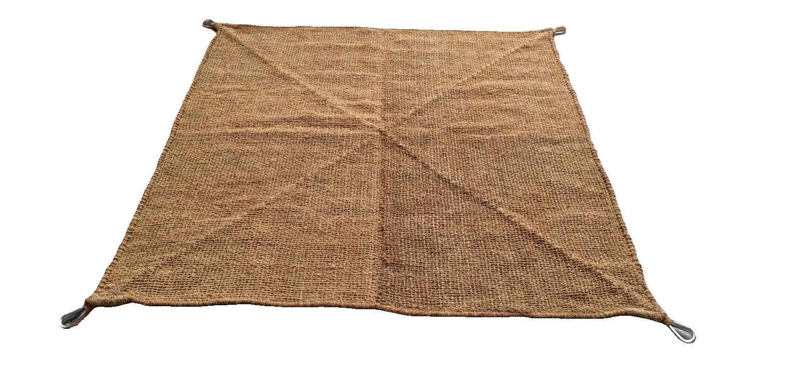 toile d'ombrage carrée – 3 x 3 mètres – Toile solaire résistante et élégante en fibre de coco – Protection solaire efficace et voile d'ombrage perméable à l'eau–Pour terrasse ou jardin–10 KG