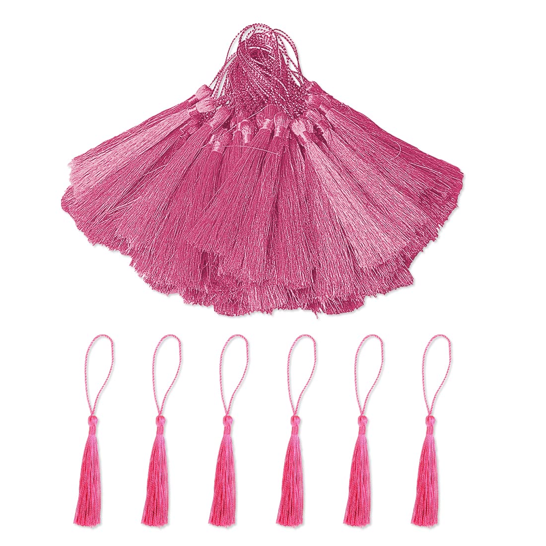 Set Di 100 Nappe In Poliestere Per Fai-da Te - 13 Cm Di Lunghezza, 10 Colori, Per Gioielli, Segnalibri, Decorazioni - 4