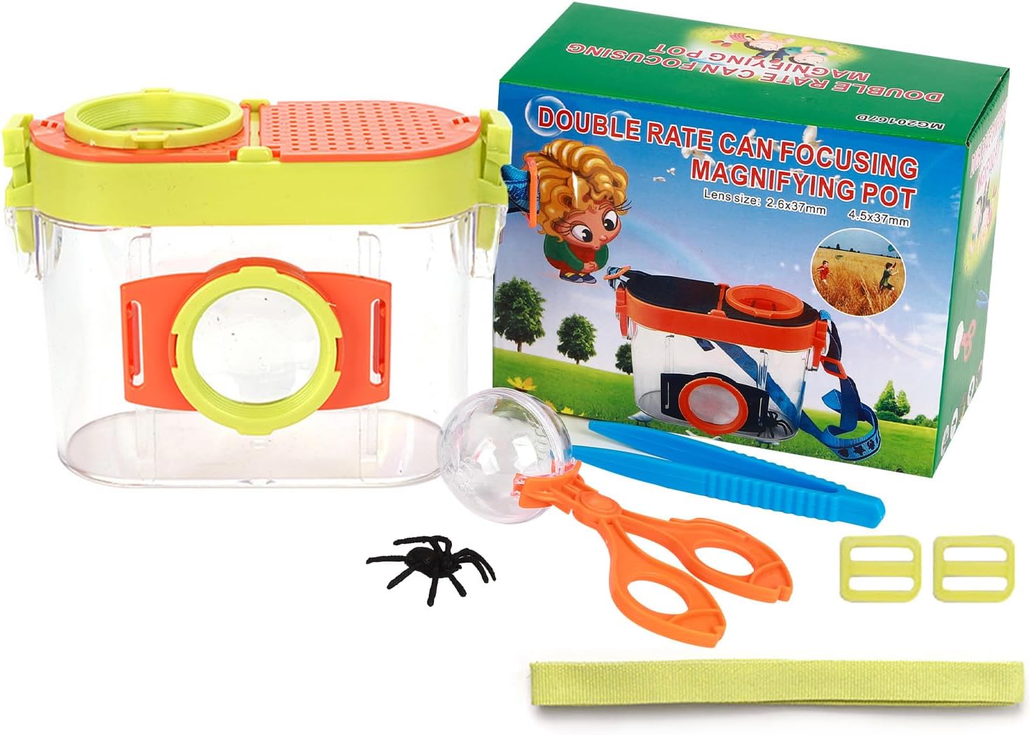 4PCS Outdoor Explorer Kit Outdoor Exploration Set Adventure Kit Bug Catcher Set Outdoor Educational Kit Outdoor Adventure Exploration Insect Observation Box, Tweezers, Spherical Insect Catcher (B)
