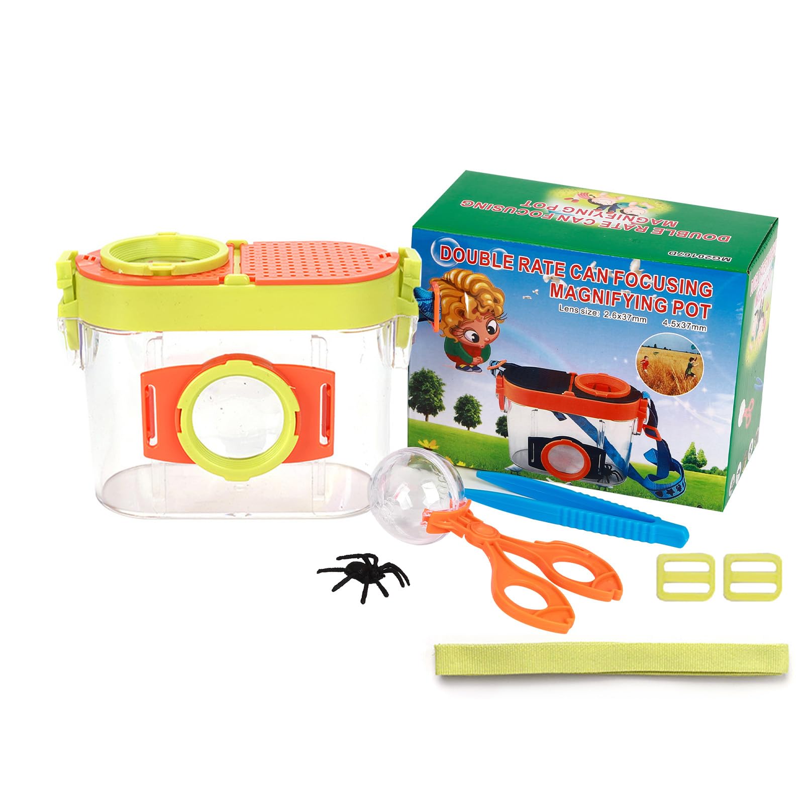 4PCS Outdoor Explorer Kit Outdoor Exploration Set Adventure Kit Bug Catcher Set Outdoor Educational Kit Outdoor Adventure Exploration Insect Observation Box, Tweezers, Spherical Insect Catcher (B)