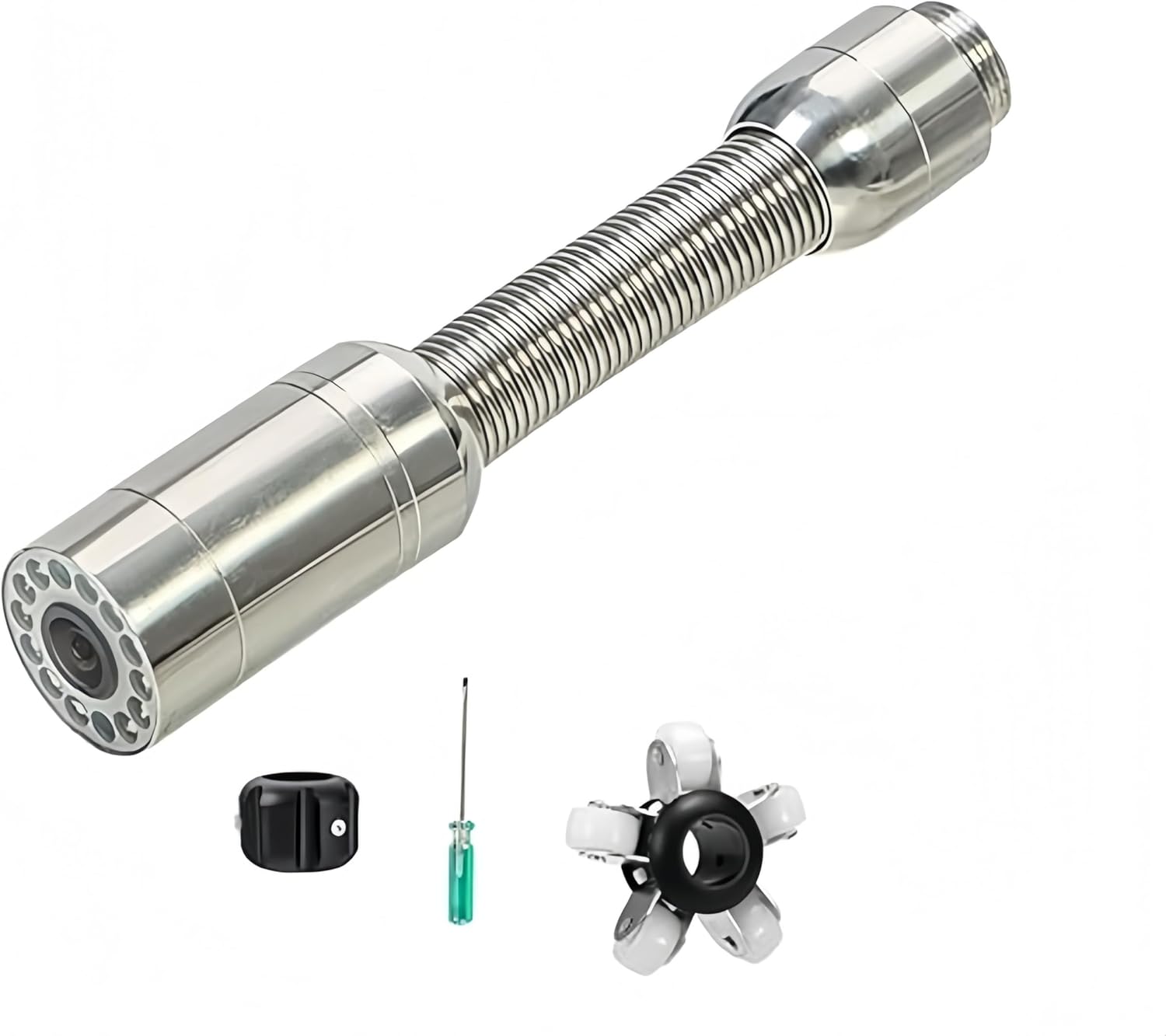 Sewer Camera Head Replacement, 12 Lights Guide Wheel Protective Cover, Accessory Parts for 23MM/0.9In Plumbing Pipe Drain Camera