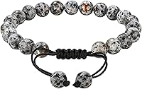 Vista 345 de Amazing Gemstone Crystal Bracelet for Women Men's Gifts - Protection Healing Crystal Bracelet - 8mm Gemstone Beaded Adjustable Bracelet Pulseras