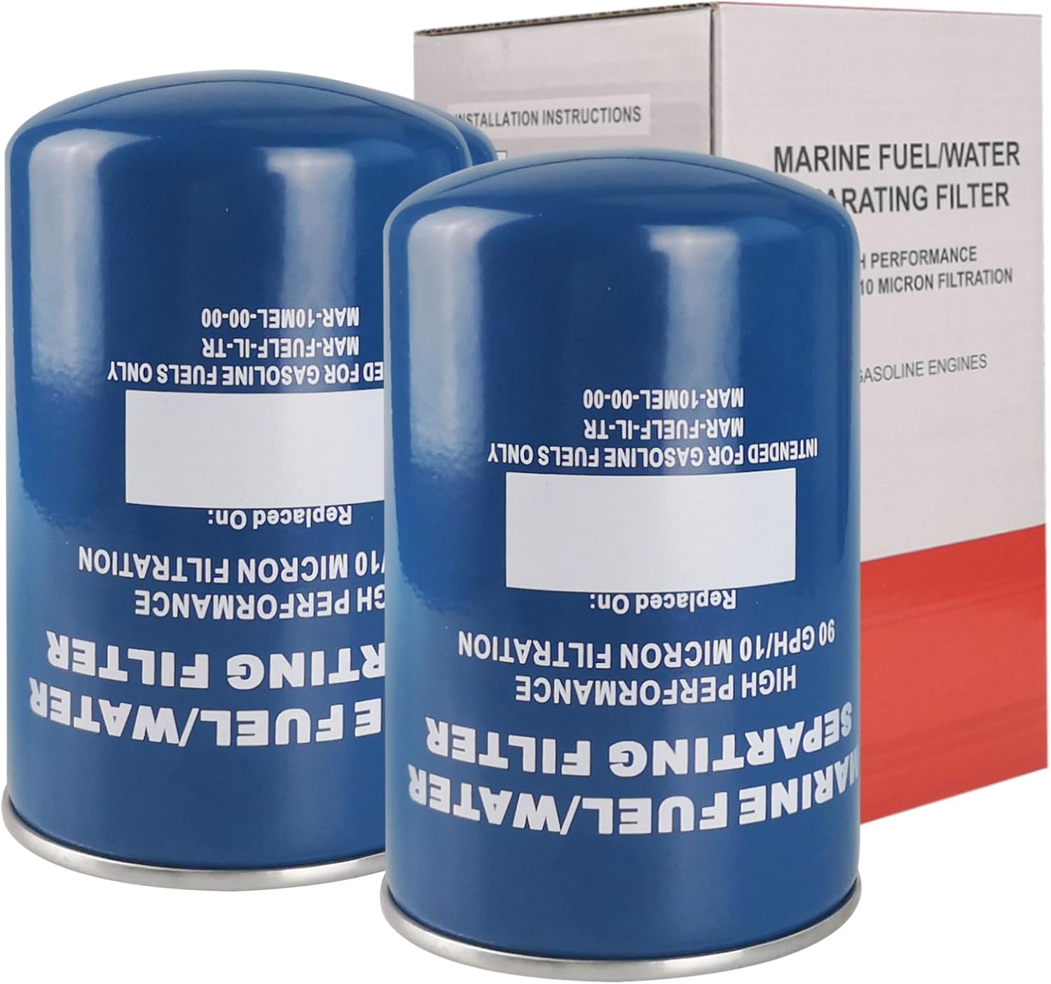 MAR-10MEL-00-00 Water Separator Filter 10 Micron for Yamaha MAR-FUELF-IL-TR Sierra 18-7866 Mallory 9-37807 Outboard Motors - 2 Pack