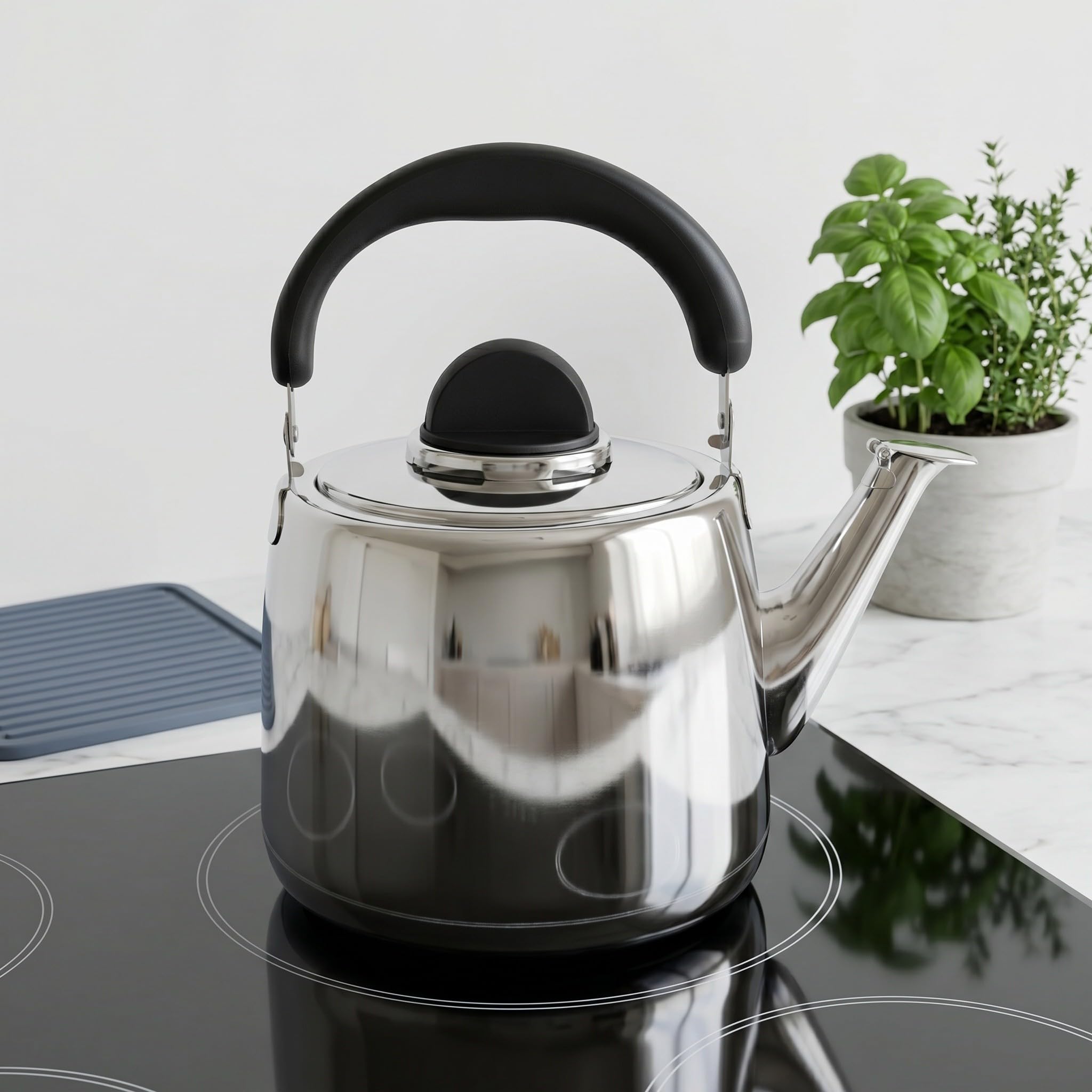 Hervidor Silbante de Acero Inoxidable de 4 L para Estufa