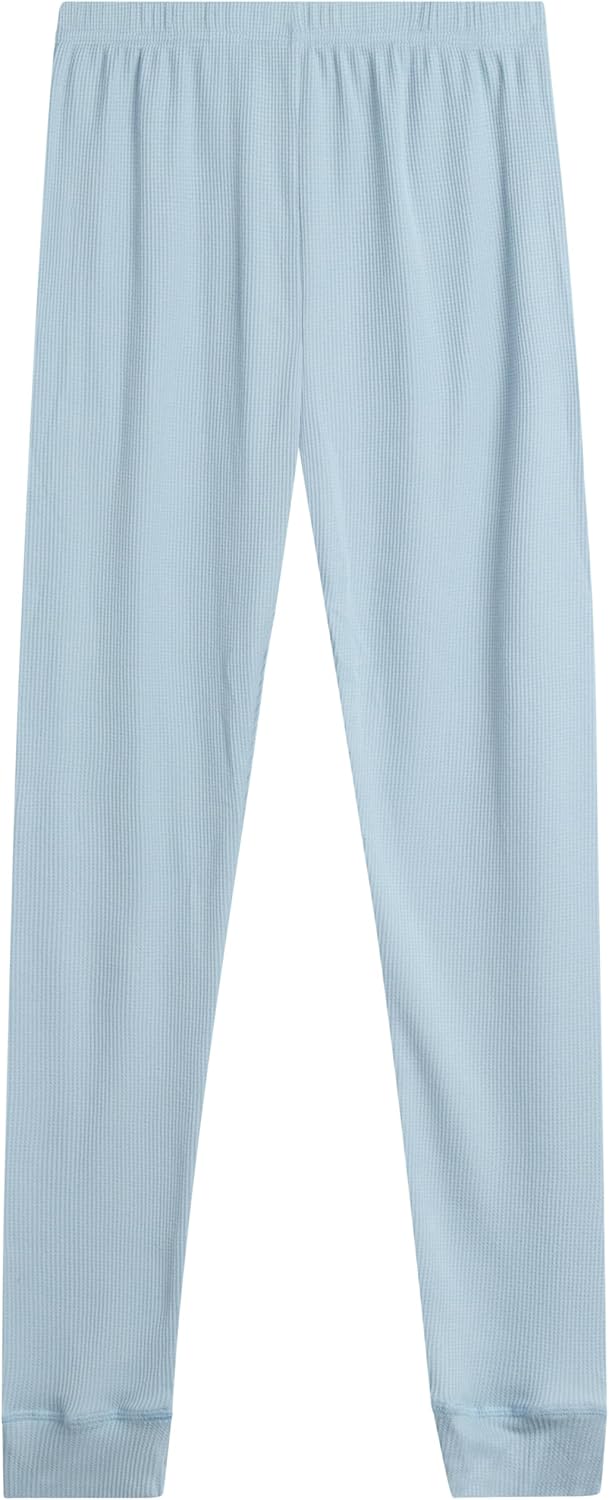 Rene Rofe Girls Pajama Set - 4 Piece Soft Waffle Long Sleeve Girls Pajamas Sleep Shirt & Pants PJs Matching Set - Image 6