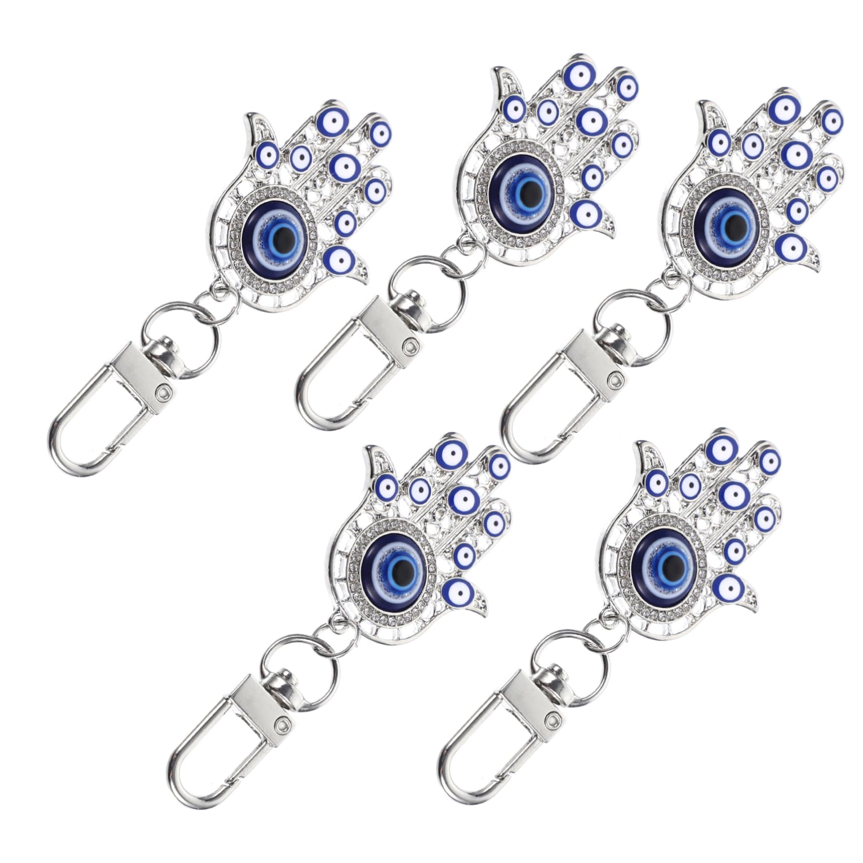 Vaguelly 20piezas Llavero De Mano De Fátima Ojo Maligno Colgante Decorativo Para Bolsos Amuleto De Protección Diseño Compacto y Ligero Para y Uso Diario