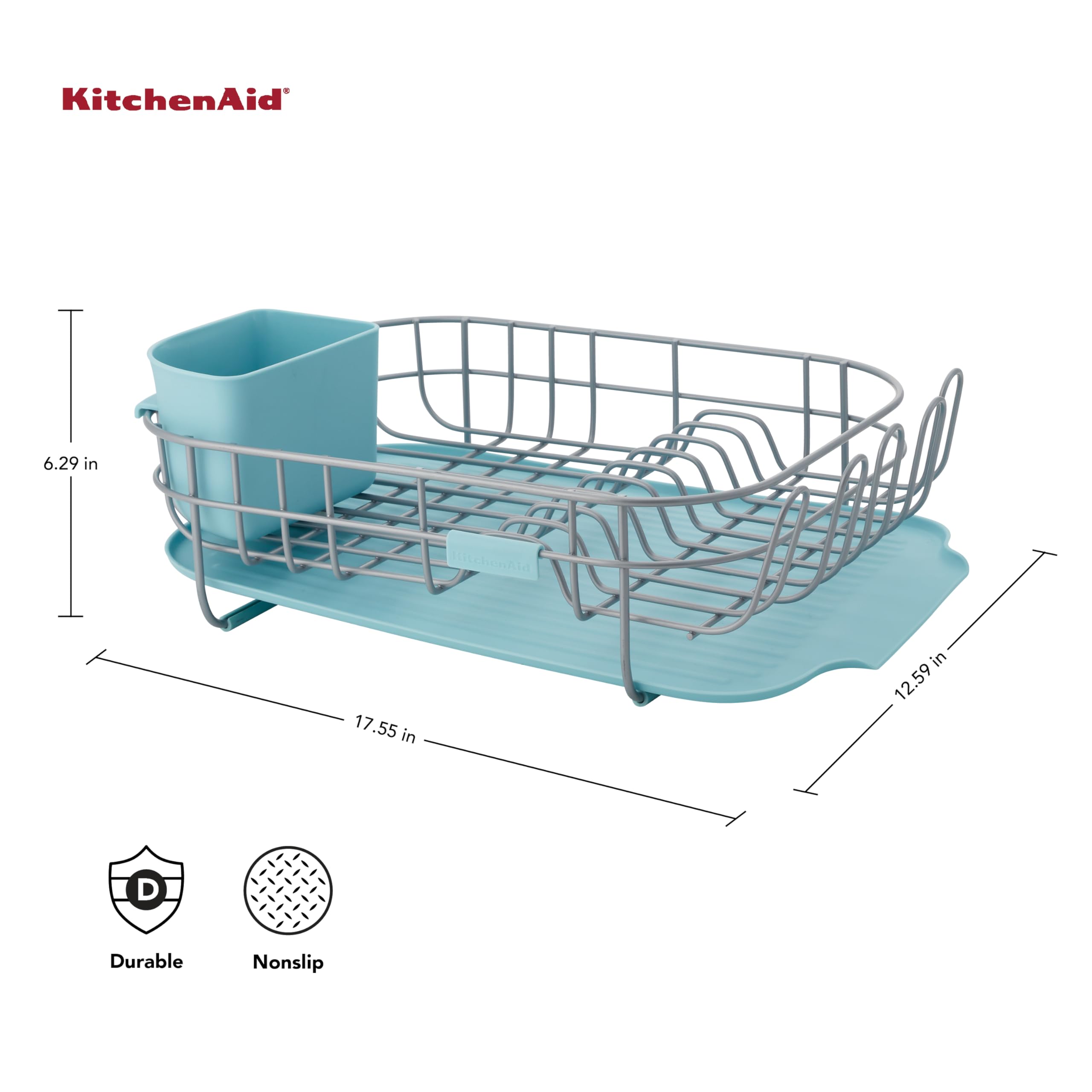 KitchenAid 水切りザル Amazon.com: KitchenAid Low Profile Compact Dishrack with Removable