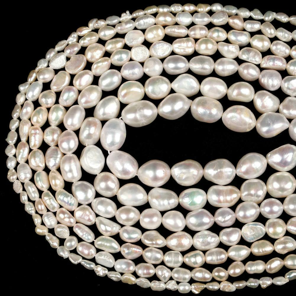 Perles d'eau douce naturelles de forme irrégulière, perles en vrac pour la fabrication de bijoux, colliers et bracelets, rondes ou rondes, 4-5 mm