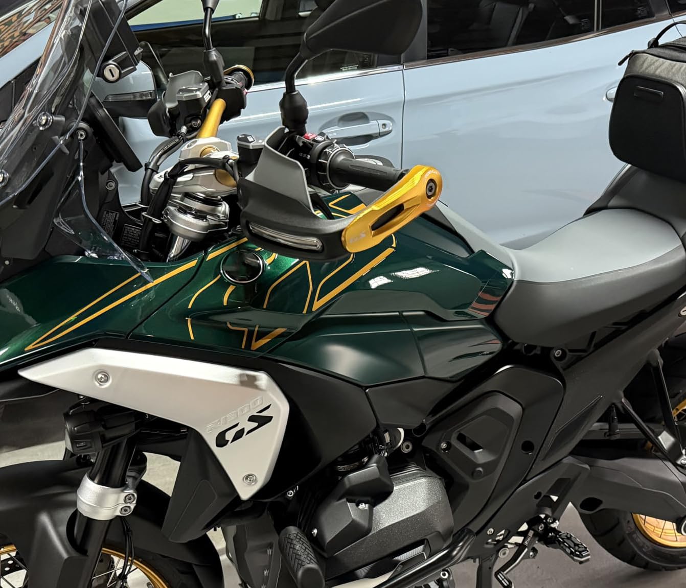 Per R1300GS R 1300 GSA R1300 GS ADV GS1300 Adventure 2023 2024 2025 accessori per moto paramani protezione mani protettore manubrio protezione leva protezioni mani paramani in alluminio CNC (nero)