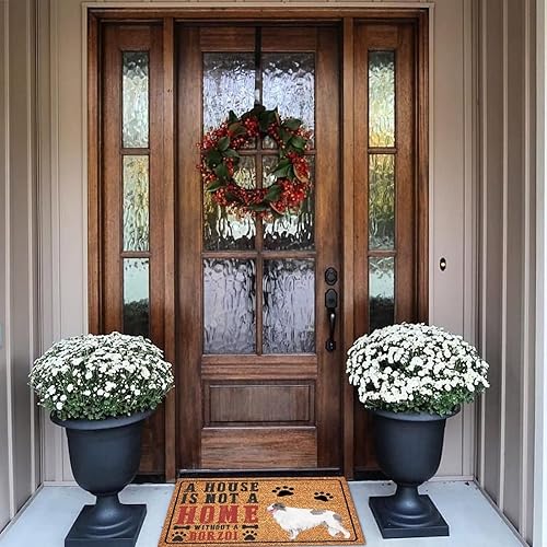 Miniatura 3 de Felpudo de fibra de coco para amantes de los perros, 24 x 36 pulgadas, tapete de bienvenida resistente para puerta delantera, perfecto para uso en