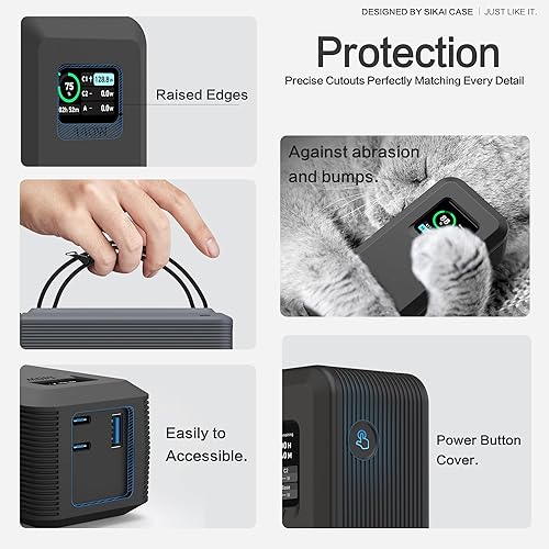 Miniatura 3 de Anker 737 - Funda de silicona para banco de energía Anker 737 (24,000 mAh, 3 puertos) con agujero de tuerca de 14 pulgadas, almacenamiento de